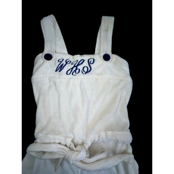 Vintage 70's Terry Cloth One Piece Romper Jumper High School Cheerleader WHS - Picture 2 of 8